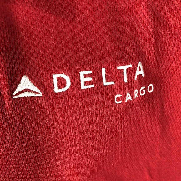 DELTA CARGO SPORT TEK PORT AUTHORITY RED POLO SHIRT WOMENS XL SHORT SLEEVE - Picture 3 of 12